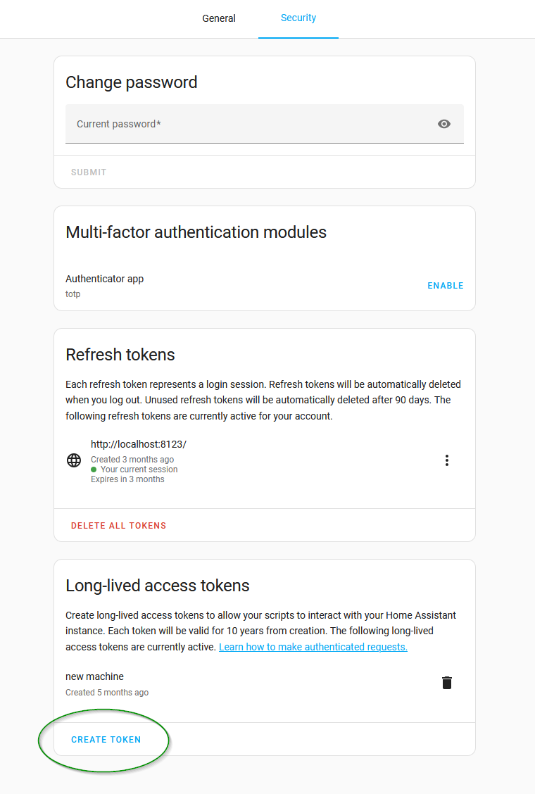 Create Long-Lived Access Token